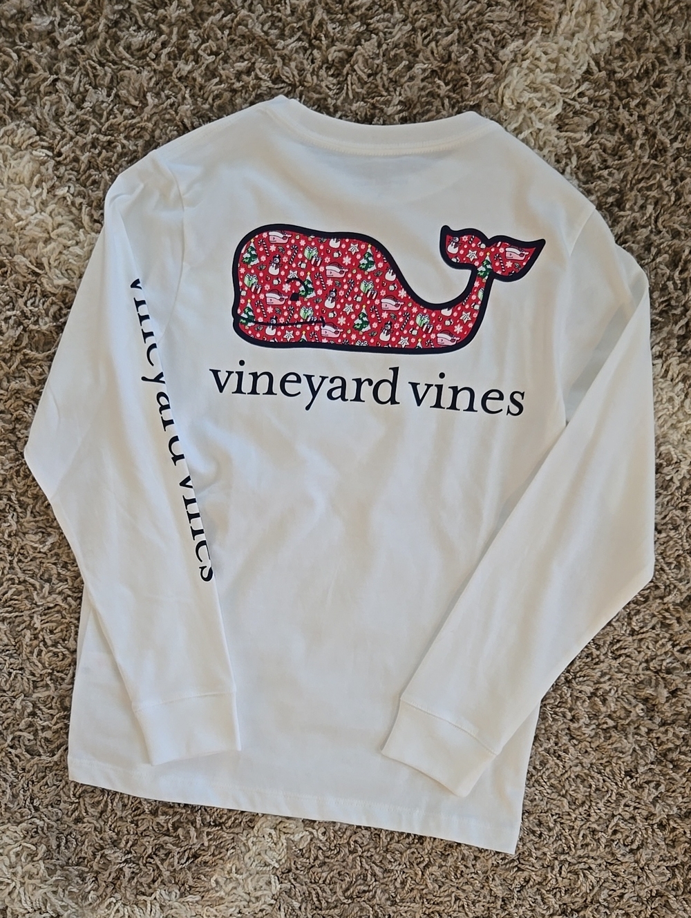 NWT Vineyard Vines Christmas Holiday Whales Christmas Longsleeve